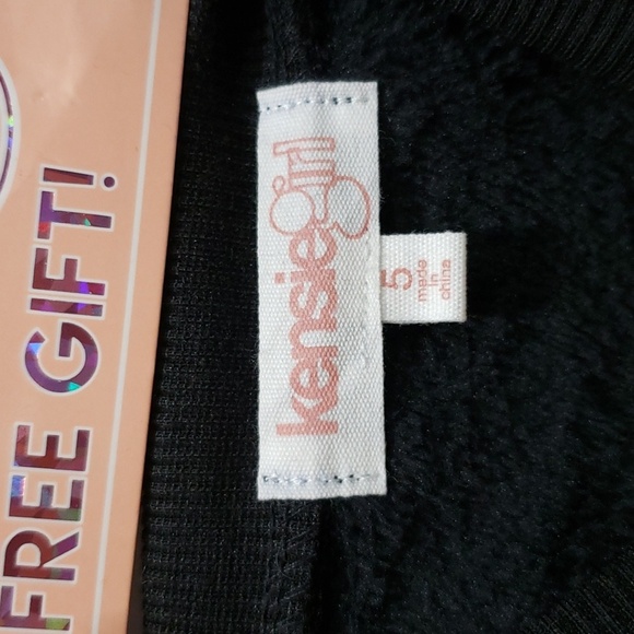 Kensie Girl 3-piece Plush Black Top with Polka Dot Leggings and Hea… - Picture 7 of 9